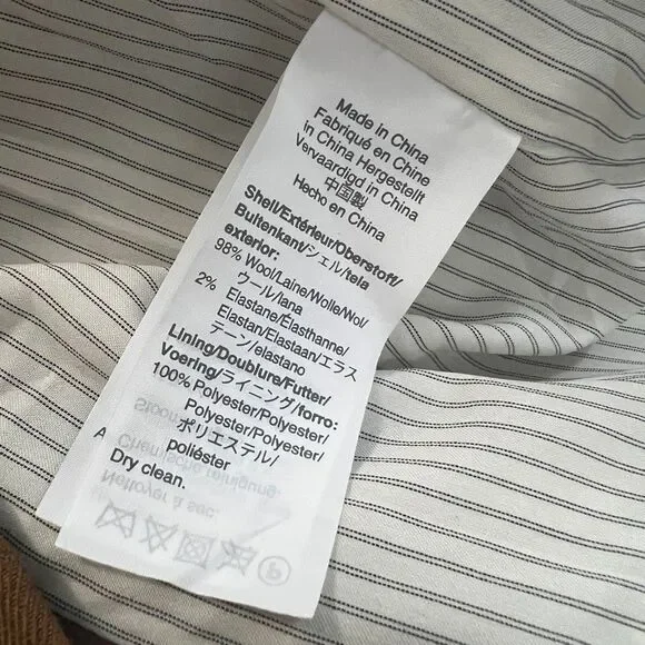 J.Crew Camel Wool Blend Notched One Button Blazer Jacket Size 12 NWT - Picture 7 of 9